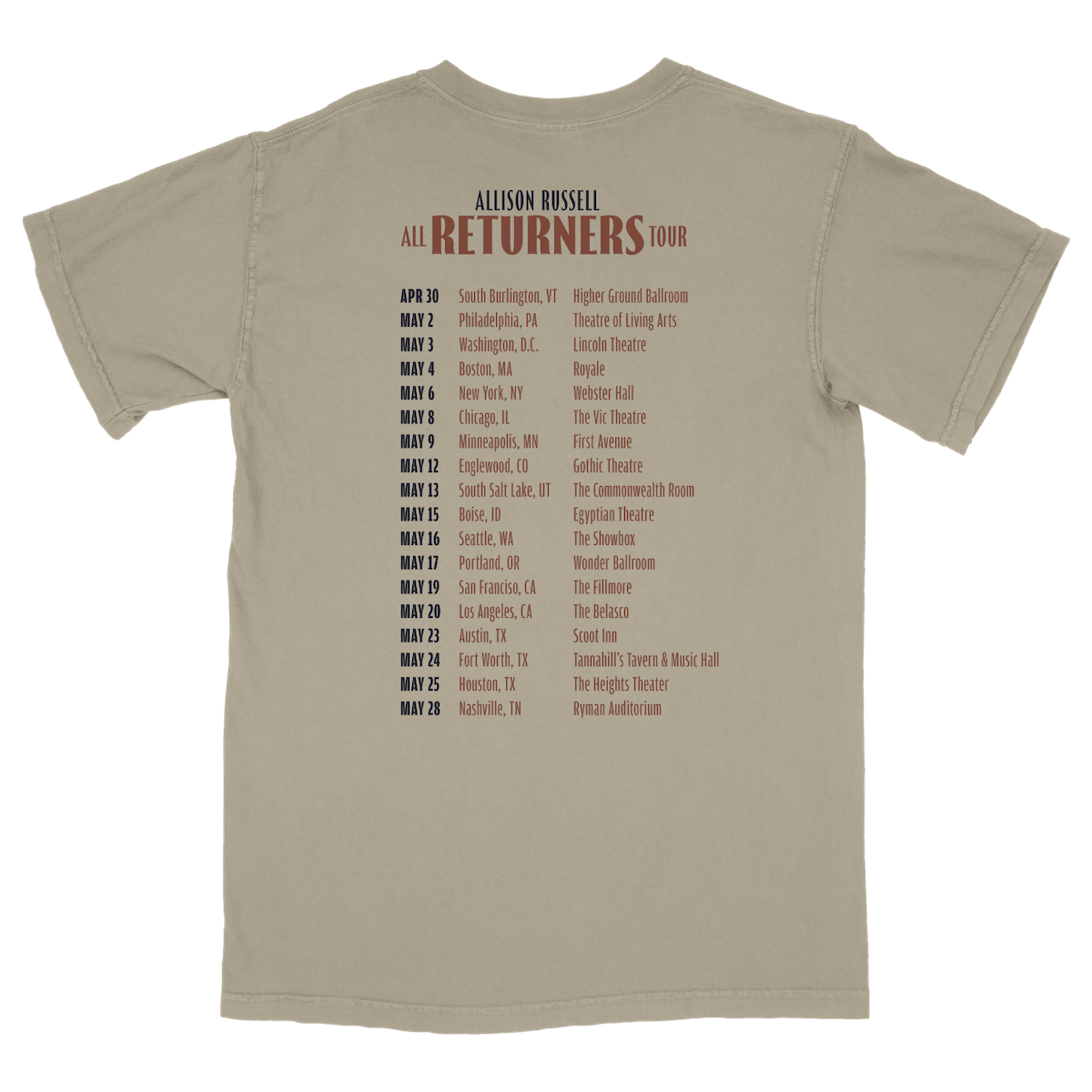 Returners Tour Tee